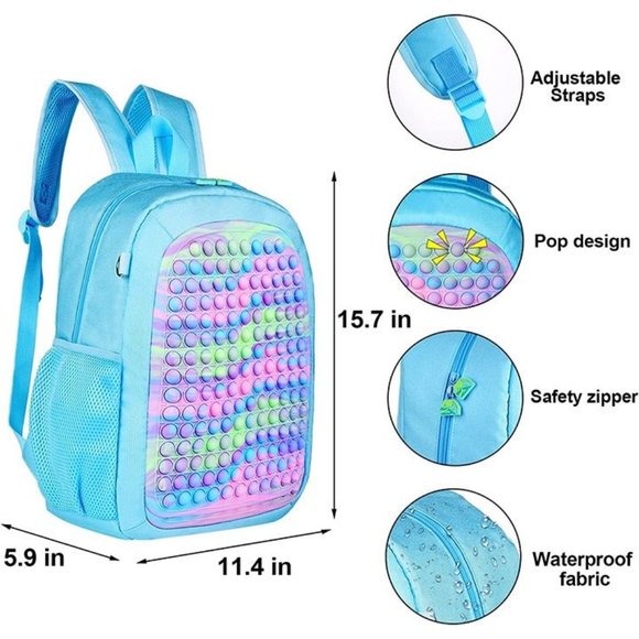 * New Pop School Backpack for Girls or Boys, Large Capacity Lightweight … main image 2